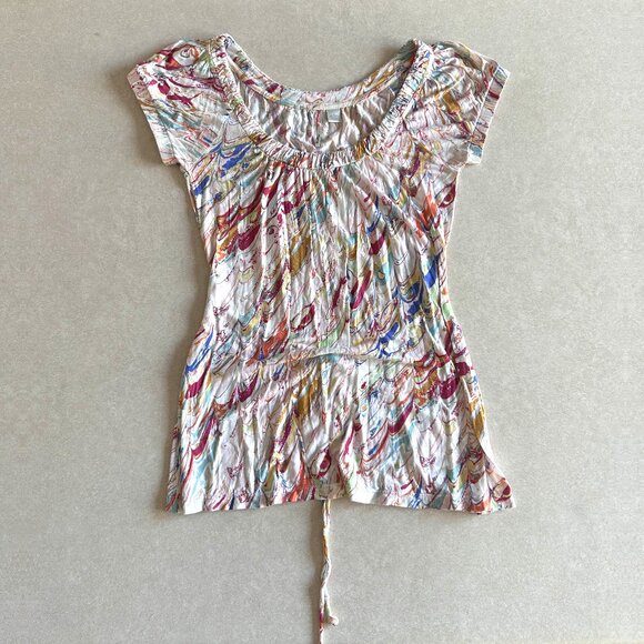 RARE Multicolor Marble Print Top ASO Miley Stewart - Picture 4 of 9